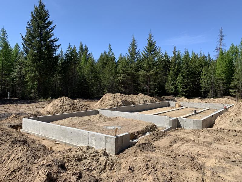 Foundation walls poured