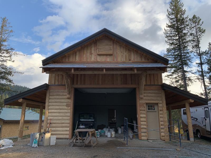 Shop with a timber gable