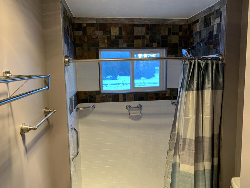 Slate tile tub surround