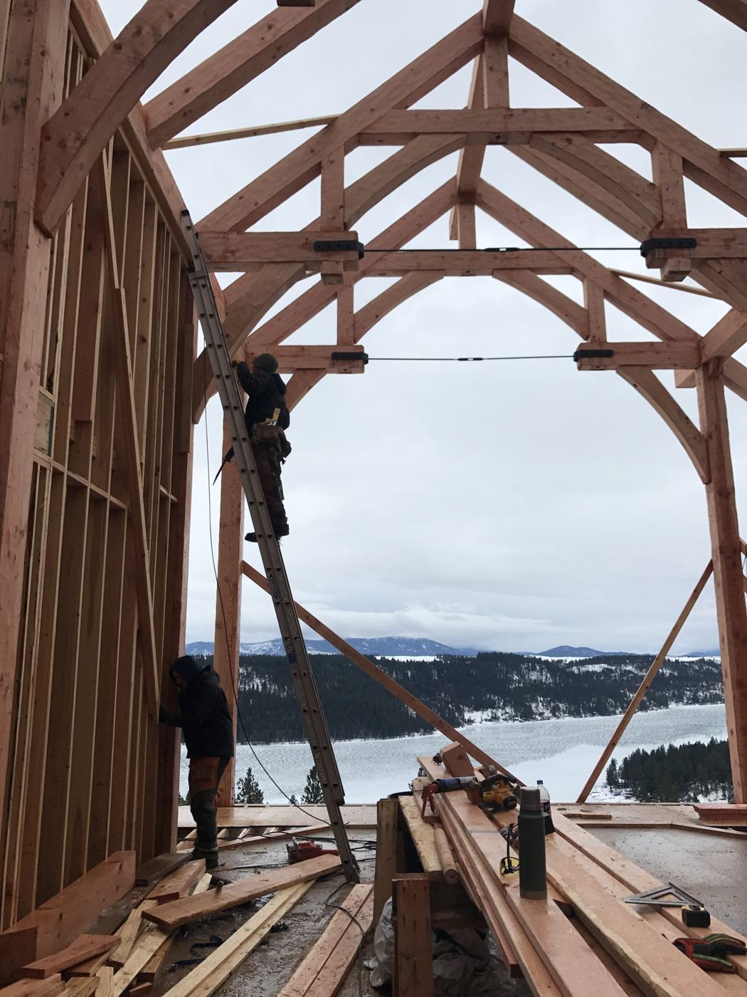 Frame up, sheathing next
